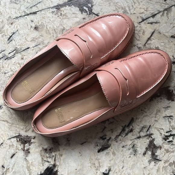 JOHNSTON & MURPHY Giada Blush Leather Mules 8 - Picture 3 of 13